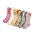 thumbnail image 4 of ITFABS Little Girls Socks, Bowknot Decoration Soft Thin Middle-Length Sweet Socks for 0-5 Years Old, 4 of 4