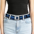 thumbnail image 5 of Mopar Belt, Seatbelt Buckle Belt, Mopar Logo Stripe Black Blue, Youth 22 to 32 Inches, 5 of 9