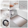 thumbnail image 6 of Brown White Ombre Bath Mat 3 Piece Bathroom Rug Set, Modern Gradient Abstract Art Non Slip Bath Rug Contour Mat and Toilet Lid Cover, Absorbent Shower Mats Soft Bath Rugs and Mats Sets, 6 of 8