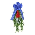 thumbnail image 1 of Coronas patrióticas, guirnalda floral colgante decorativa para puerta patriótica, corona artificial del para colgar en de la casa, 1 of 8