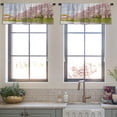 thumbnail image 3 of LALILO Kitchen Curtain Valance Beautiful Mountain And Sakura Rod Pocket Window Curtain 52"x 18" Set of 2, 3 of 5