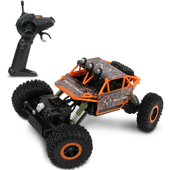 NKOK RealTree: 1:16 Scale RC: Rock Crawler - Edge Camo Blue - 2.4 GHz Radio Control #81612, Competition Series, Real Time 4x4, Officially Licensed, Ages 6 