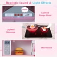 thumbnail image 4 of Costway Wooden Kids Play Corner Kitchen with Realistic Lights & Sounds Lighted Range Hood Pink, 4 of 10