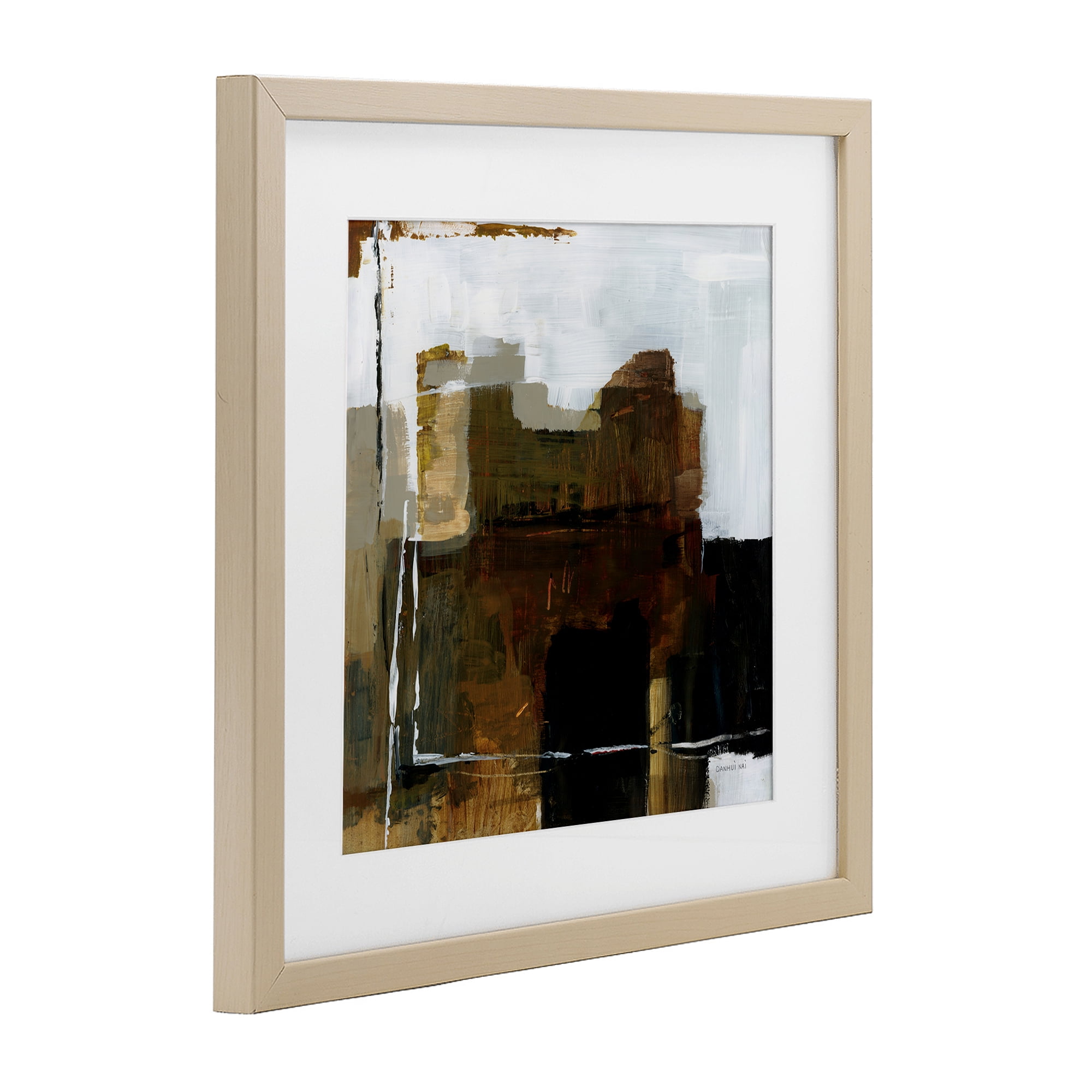 Stupell Industries Natural Abstract Earth Tones Birch Framed Print Under Glass, design by Danhui Nai