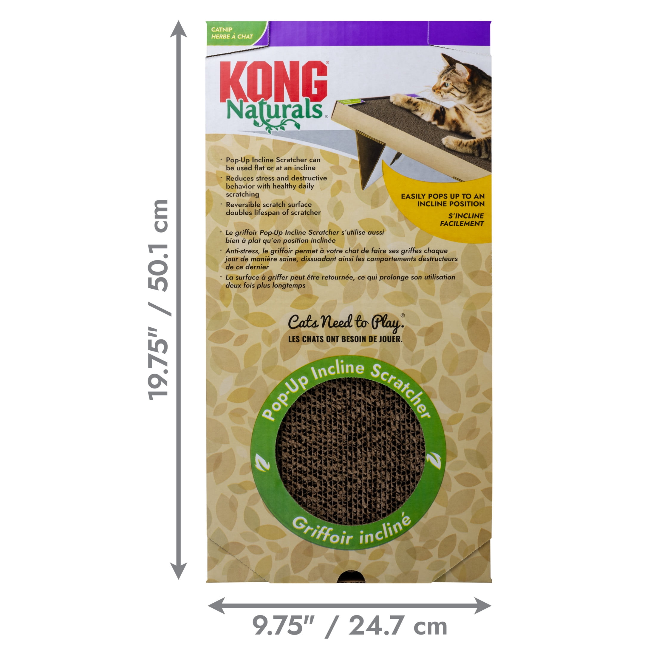 KONG® Naturals Pop-up Incline Cat Scratcher