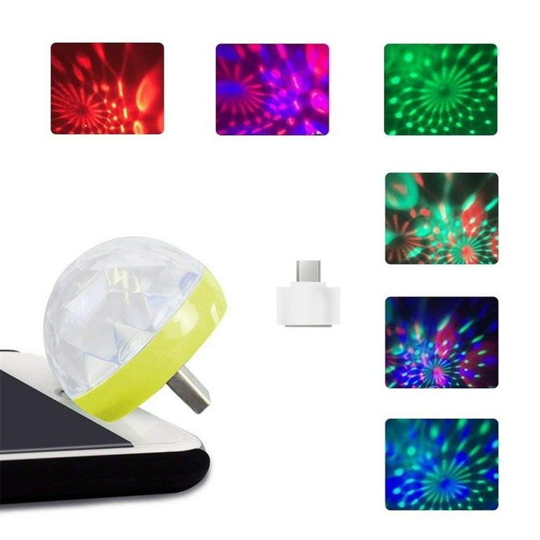 Smart Home Accessories USB Mini LED RGB Disco Stage Light Party Club DJ KTV  Xmas Magic Phone Ball Lamp ABS 