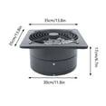 thumbnail image 2 of 12'' 110V Exhaust Fan Stainless Steel High Speed Home Kitchen Ventilation Fan, 2 of 12