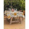 thumbnail image 3 of Outdoor Tablecloth with Umbrella Hole for Patio/Picnic/Party/Camping, Spring Daisy Waterproof Table Cloth Rectangle Table Cover Washable, Country Vintage Yellow White Floral Leaf (60"x 120"), 3 of 8