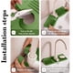 thumbnail image 5 of Tapete de silicona para desagüe de grifo con diseño de botón, 37 x 14 x 2,1 cm, protector contra salpicaduras para encimera de cocina, 1 unidad, verde Rkxzt, 5 of 7