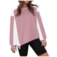thumbnail image 3 of Futezty Sweatshirt for Women Casual Long Sleeve Crewneck Lightweight Pullover Tops Loose Sweatshirts, 3 of 8