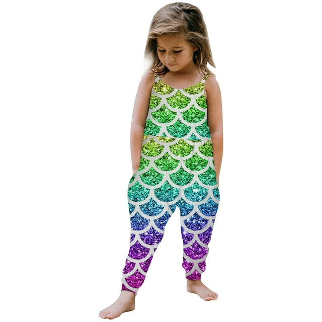 TZEWGL Combinaison Sans Manches pour Enfant à Bretelles Spaghetti, Pantalon pour Enfants, Vacances aux Sources Thermales, Plage, Taille 1-2T