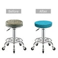 thumbnail image 4 of Goofa Blue Glitter Printed Stool Covers Round, Waterproof Round Bar Stool Covers Anti-Slip Round Bar Stool Seat Cover with Elastic Bands Durable -13 inch, 4 of 7
