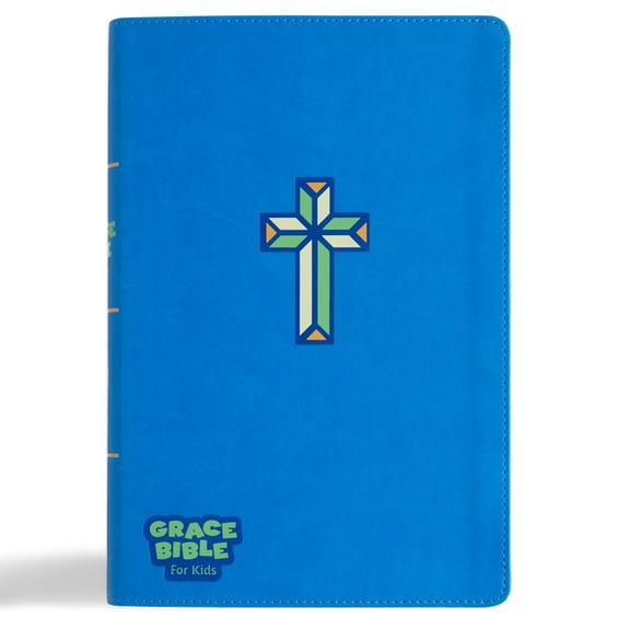 CSB Grace Bible for Kids, Blue Leathertouch (Dyslexia Friendly), (Hardcover)