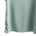thumbnail image 4 of TEAJOPSUU Women's Pajama Top Comfy V-Neck Batwing Sleeve Loungewear Top Loose Fit Casual Sleepwear Blouse 3X-5X Mint Green, 4 of 5