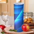 thumbnail image 2 of 20oz Stainless Steel Skinny Tumbler with Telescopic Straw, Vacuum Insulated Slim Travel Cup, 360° Full Wrap Printed, Colorful Aurora Print, 2 of 6
