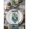 thumbnail image 2 of Green Beige Boho Cloth Napkins Set of 6 Reusable Dinner Napkins, Vintage Ethnic Tribal Southwestern Cocktail Napkin Washable Table Napkins for Wedding/Holiday Party/Baby Shower 20"x20", 2 of 7