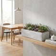 thumbnail image 4 of Ecobo 7.9 inches Eco-Friendly Rectangular Planter Indoor/Outdoor use, Durable, Versatile & Lightweight, Designed by Brazilian Artisans, Contemporary All-Weather Design – Grey, 4 of 8