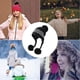 thumbnail image 5 of Gorro de lana con protección para los oídos y bola de tres pelos con bloqueo de color, todo fósforo para invierno, 5 of 5