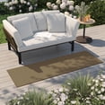 thumbnail image 3 of HOMETRENDS 2 ft. x 6 ft. Tan Flatweave Outdoor Rug, Lazlo Replay, 3 of 9