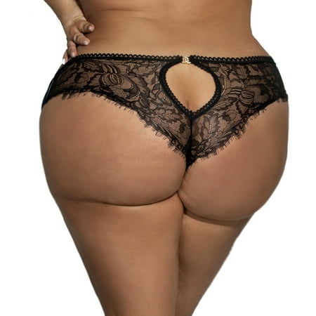 

Lacy Line Plus Size Sexy Leopard Print Cheeky Panties With Sexy Back