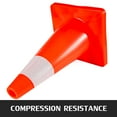 thumbnail image 6 of VEVOR Traffic Cones 20Pack 18", Safety Road Parking Cones PVC Base, Orange Traffic Cone with Reflective Collars, Hazard Construction Cones for Home Traffic Parking, 6 of 9