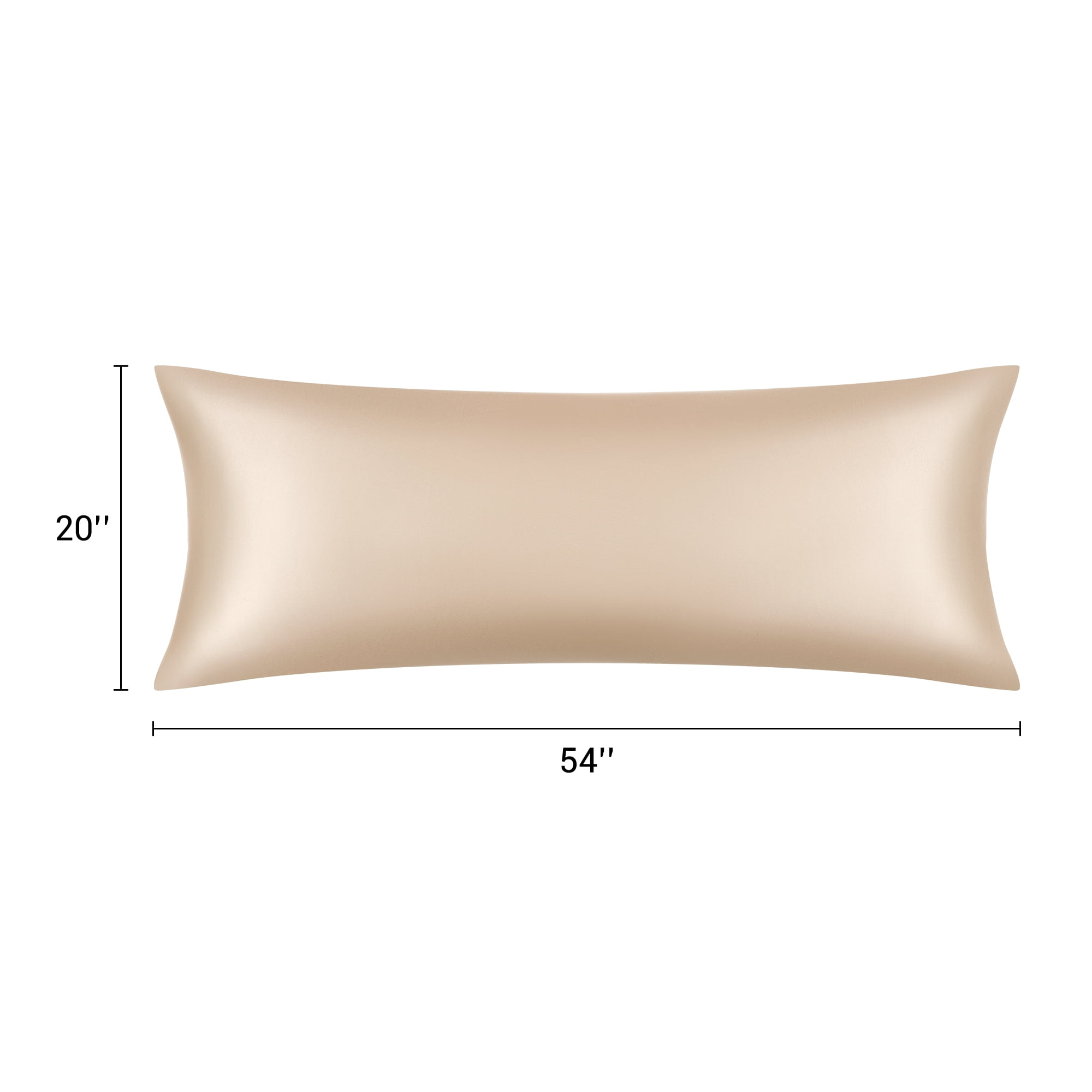 Unique Bargains Satin Pillow Cases Set of 2 Cooling Pillow Covers Khaki