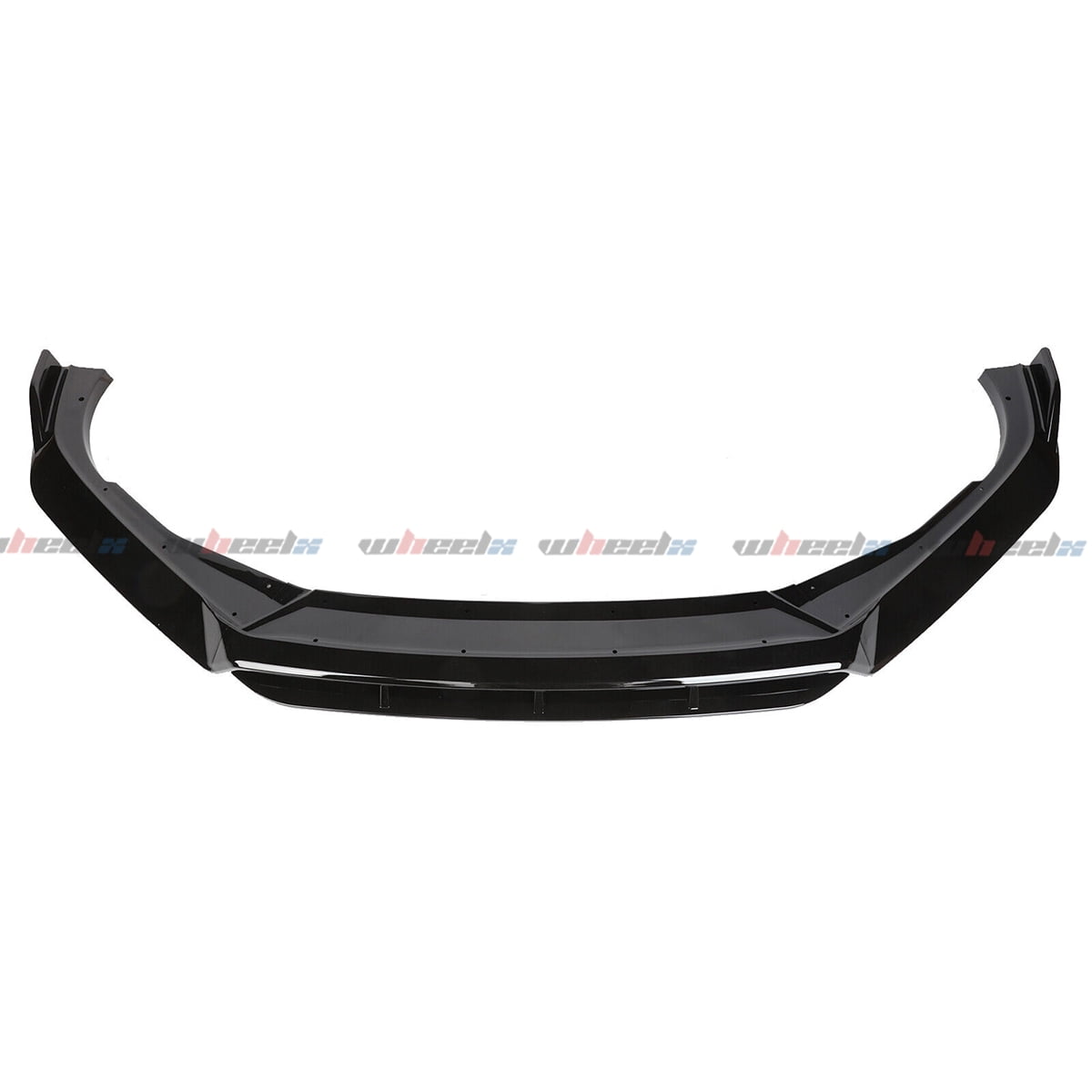 WheelX 3Pcs Front Bumper Lip Compatible with 2018-2020 Honda Accord (Glossy Black), JDM Air Dam Winglet Splitter Chin Fits for EX EX-L LX SE Sport Hybrid, Protection Body Kit