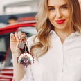 thumbnail image 6 of Jiibva PU Leather Key Cover with Keychain, Turkey-Themed Key Holder and Bag Charm, 6 of 7