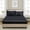 Black, variant on Queen Satin Fitted Sheet Aqua - Luxury Silky Smooth Cooling Bottom Sheet, Fade-Resistant