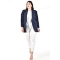 thumbnail image 3 of Blazer manga 3/4 Roman Fashion /Tallas Extras, 12255 (Azul marino) multicolor 40, 3 of 6