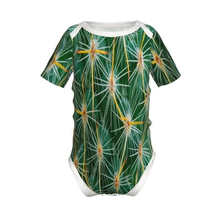 

Junzan Thorns Of Macro Cactus Print Short-Sleeve Baby Climbing Clothes Bodysuits for Infant One-Piece for Baby Boys & Girls Baby Clothes Baby Romper with Snap Closure-18 Months