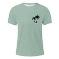 thumbnail image 1 of T-shirt pour Homme Mode Été Plage Noix de Coco Petit Imprimé Confortable Respirant Manches Courtes Haut, 1 of 6