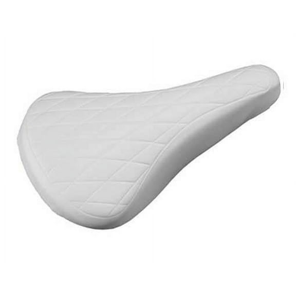 Vinyl Saddle Diamond 702 White. Bike seat, bicycle seat, Bike part, bicycle part, lowrider bike part, bmx, free style, fixie