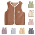 thumbnail image 4 of Atogsazn Baby Boys Girls Fuzzy Jackets Fleece Lined Button Sleeveless Coat Fashion Clothes Outerwear B-Purple 9-12 Months on Clearance, 4 of 4