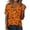 Orange, variant on Womens Halloween Printed T-Shirts Short Sleeve Henly Gothic Elements Graphic T Shirts Fashion Fantasy Dark Notch V Neck Tee Blue L