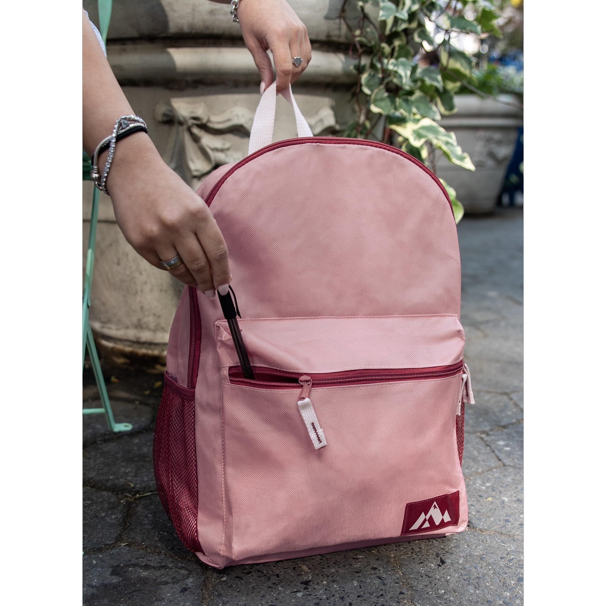 24 pack Solid Colored Backpacks for Stationary, Travel, Commuting, Gym in Pastel Colors Pack