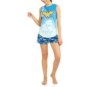 Women's and Women's Plus Muscle Tank and Flirty Short 2 Piece Sleepwear Set