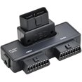 thumbnail image 1 of W829 Pocket OBD2 OBDII Full 16 Pin Male to 2 Female Splitter Converter Adapter 1 to 3 OBD Cable Extension for Diagnostic Tool Extender DC Port Interface Power Supply for All Car Vehicles, 1 of 1