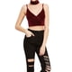 thumbnail image 4 of Chaleco de felpa para mujer Deep V Transpirable Sexy Apriete Chaqueta Speravity AP001214-02B, 4 of 7