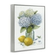 thumbnail image 3 of Stupell Industries Hydrangeas & Lemons Vase Floral Painting Gray Framed Art Print Wall Art, 16 x 20, 3 of 8