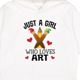 thumbnail image 3 of Inktastic Artist Just a Girl Who Loves Art Toddler Hoodie, 3 of 4