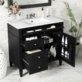 thumbnail image 5 of 36-inch Vanity with Cabinet Door Organizer | Maximize Storage Space in the Bathroom | Vintage Handle Design for Uniqueness, 5 of 5