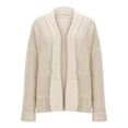 thumbnail image 5 of Bxsruta Womens Open Front Cardigan Long Sleeve Knit Sweater Chunky Casual Outerwear, 5 of 6
