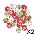 thumbnail image 1 of 2x100 Uds. Botones de Madera Navideños Coloridos para Coser álbumes de Recortes de 15mm , 2 piezas, 1 of 10