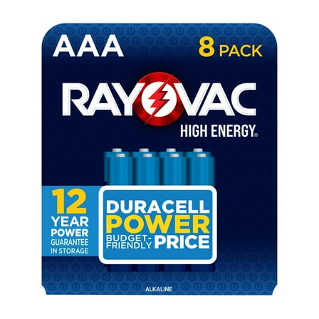 Rayovac High Energy AAA Batteries (8 Pack), Triple A Batteries