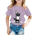 thumbnail image 3 of YUEHUA Girls T Shirts Kids Short Sleeve Shirts for Boys Crewneck Cotton Tshirts Basic Casual Tops Tees Summer Clothes, 3 of 5