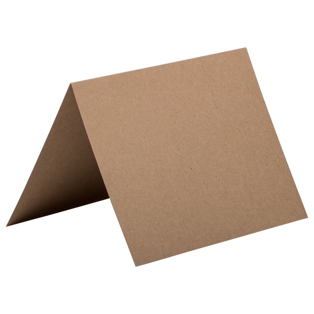 JAM Foldover Cards, 4 5/8 x 6 1/4, Brown Kraft, 25/Pack