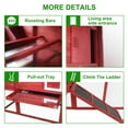 thumbnail image 5 of Gowoodhut Chicken Coop Large Outdoor Wooden Chicken Tractor with Wheels, Red, 5 of 7