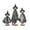 B, variant on QLUEWX 3PCS Halloween Ghost Table Decorations, Wooden Ghosts Table Decor with Bows, Rustic Base Halloween Table Centerpieces Home Decor, Halloween Decorations Indoor for Home Office Table Party