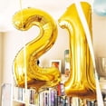 thumbnail image 3 of Globos numéricos LVMOQIQIU Gold 40 Fiesta de 40 cumpleaños x2, 3 of 7